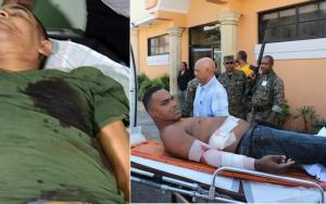 El teniente asesinado, a la izquierda, y el reo apodado El Cuervo, acusado de sicariato, y quien result herido en la balacera.