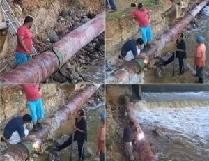 Río San Juan tiene casi un mes sin agua potable; lluvias han impedido reparar rotura de tubería