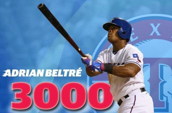 Adrian Beltré entró al círculo de jugadores con 3 mil hits