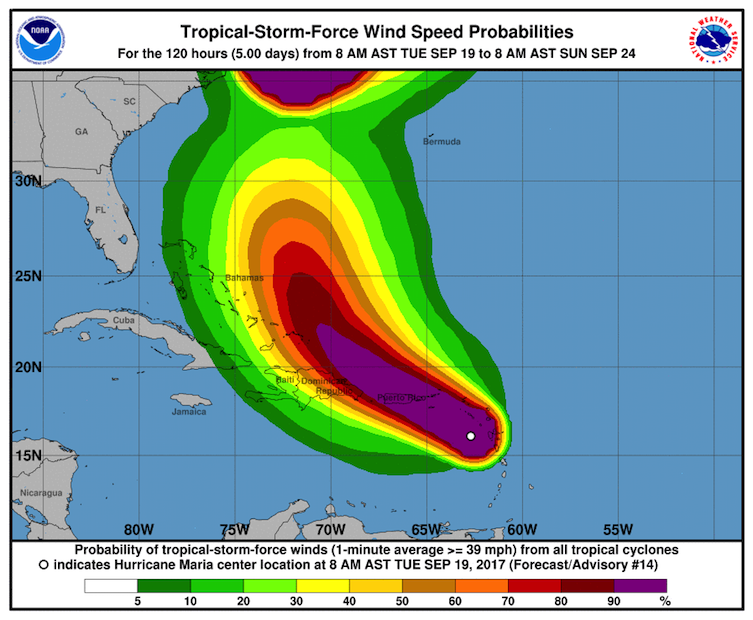 Centro de Huracanes emite alerta de huracán en las costas norte y este de República Dominicana