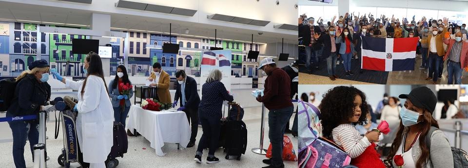 Repatrian en 3 vuelos desde NY cientos de dominicanos varados en EE.UU.