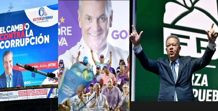 El PLD, PRM y Fuerza del Pueblo gastaron más de RD$1,113 millones en 3 meses de campaña