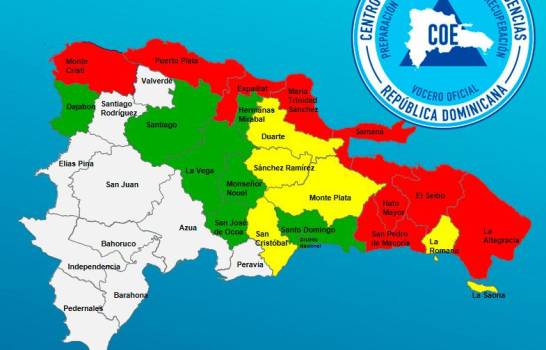 María Trinidad Sánchez y otras 10 provincias en alerta roja por el paso en territorio nacional de tormenta Laura