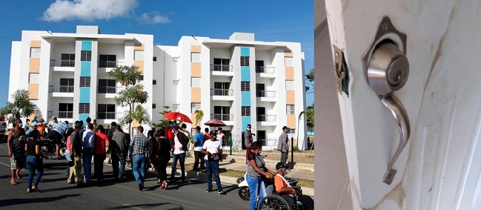 Violentan puertas y ocupan apartamentos habitacional El Riíto, construidos por el gobierno en La Vega