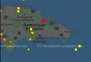 Temblor de 4.5 grados en la provincia Duarte sacude todo el Cibao