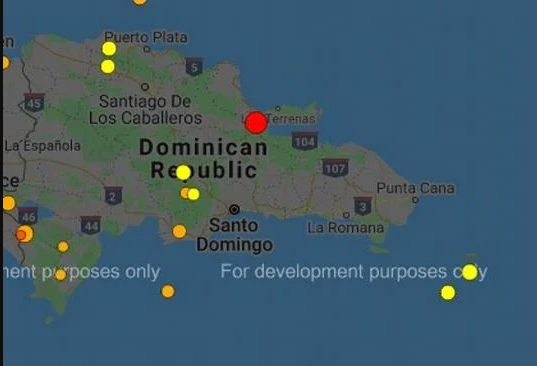 Temblor de 4.5 grados en la provincia Duarte sacude todo el Cibao