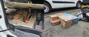 Ocupan 52 kilos de cocaína que llevaba un hombre en la caleta de una camioneta interceptada en El Millón
