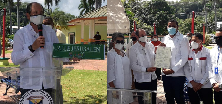Una calle de Cabrera llevará por nombre Jerusalén en honor al apoyo brindado a este pueblo por Israel
