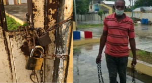 Se revelan los perremeistas en Nagua! Le ponen candado a escuela de San José de Matanzas en demanda de empleo