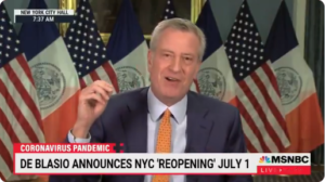 Alcalde De Blasio: “Nuestro plan es reabrir completamente la ciudad de Nueva York el 1 de julio