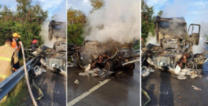 Cuatro muertos y dos heridos al chocar dos vehículos en la carretera Navarrete-Puerto Plata