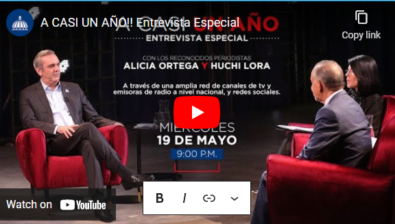 Abinader satisfecho tras 9 meses de gobierno; dice no hay condiciones para reforma fiscal y que conocía caso diputado