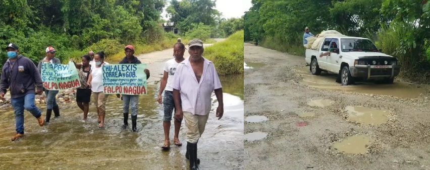 Comunidad de El Papayo, en El Factor, demanda arreglo de carretera; dicen fue promesa de Abinader en campaña