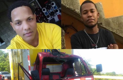 Mueren dos jóvenes por accidentes en Sosúa; deslizamiento de camión deja dos heridos