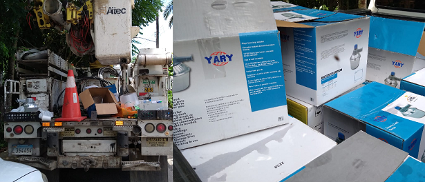 Alcaldía de Río San Juan inicia jornada instalación de lámparas de iluminación en varias comunidades