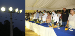 Tras gestión del senador Carlos Gómez, Edenorte entrega iluminado estadio de béisbol comunidad de San Víctor