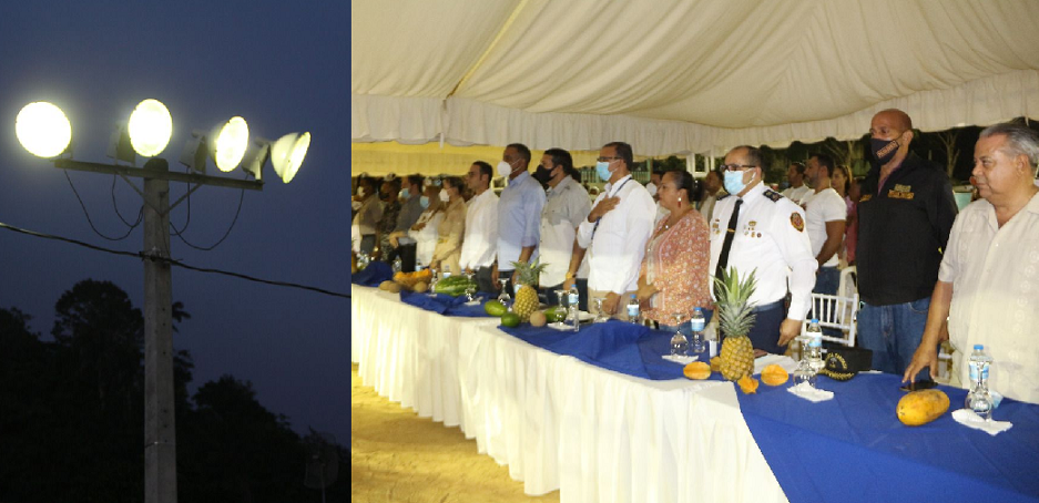 Tras gestión del senador Carlos Gómez, Edenorte entrega iluminado estadio de béisbol comunidad de San Víctor