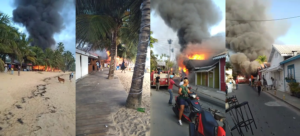 Incendio de grandes proporciones destruye el emblemático Pueblo de los Pescadores en Las Terrenas, Samaná