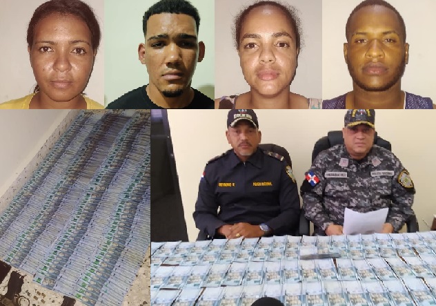 Policía apresa 4 personas, incluida la concubina y la cuñada de comerciante le robaron $500 mil pesos en Nagua