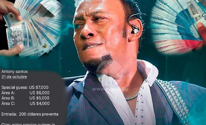 ¡400 mil pesos de entrada! Causa revuelo costo de boleta para concierto de Anthony Santos en discoteca del ensanche Ozama