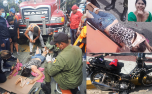 Profesora muere aplastada por un camión en una calle de Jarabacoa