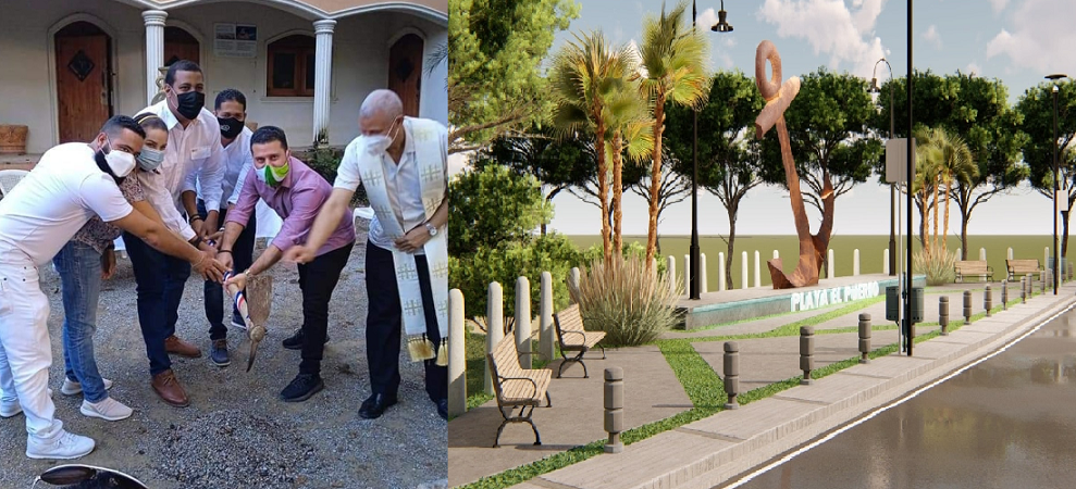 En Cabrera, la comunidad de El Puerto también tendrá su boulevard; Alcaldía da el primer picazo para su construcción