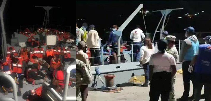 Rescatan con vida, uno en estado delicado, a 47 náufragos iban en yola a Puerto Rico; mayoría es de Nagua y Samaná
