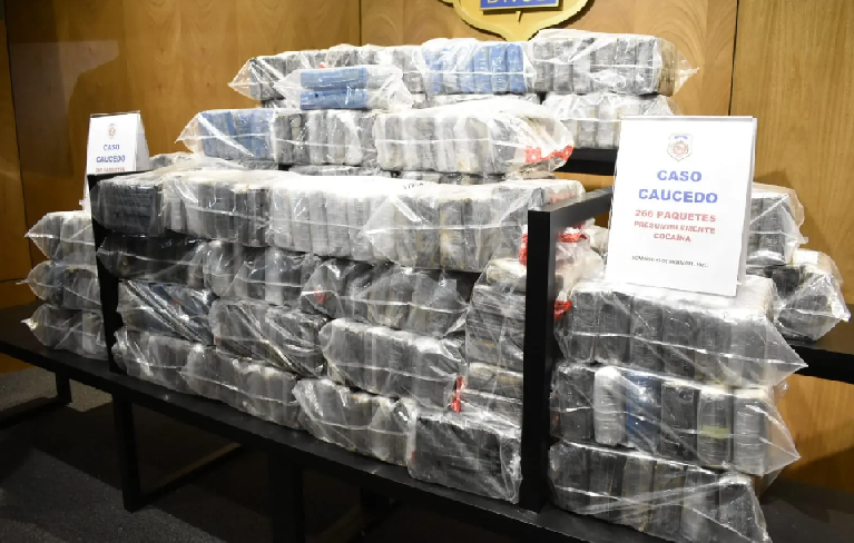 DNCD incauta en Puerto Multimodal Caucedo 266 paquetes de cocaína en un contenedor vino de EE.UU. rumbo a Bélgica