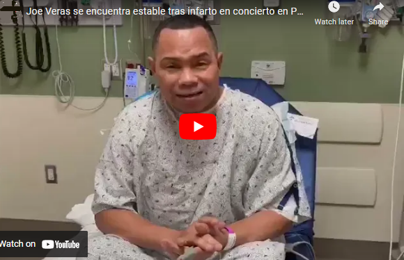 Tras el susto por el yeyo sufrido en medio de una fiesta en Pensilvania, Joe Veras dice que “Gracias a Dios todo está en orden”