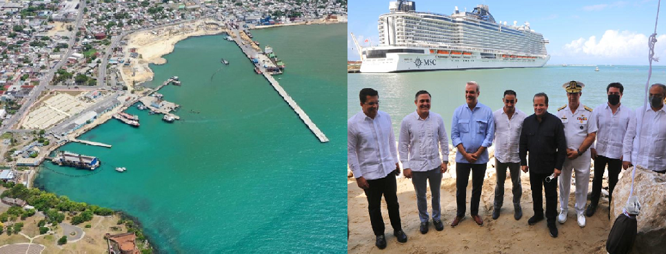 Abinader inaugura muelle turístico en Puerta Plata; Taíno Bay recibe primer crucero con 1,700 turistas