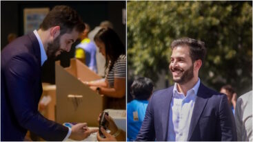 Eric Ortiz, candidato a senador por Opción Democrática, cumple con su deber cívico en el Ministerio de Obras Públicas y Comunicaciones