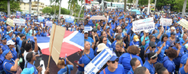 Movimientos sindicales y ADP marchan por aumento salario y seguridad social; Gobierno pacta con centrales sindicales
