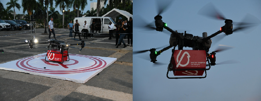 Realizan vuelo inaugural del primer dron de transportación de sangre en RD