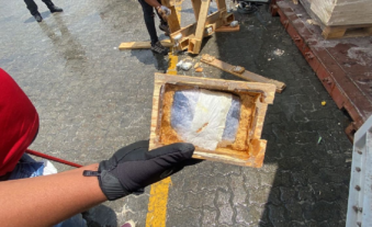 DNCD ocupa en Puerto Caucedo 117 paquetes de cocaína en contenedor con cerámica iba a España
