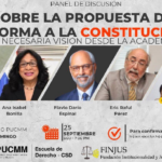 Magistra Isabel Bonilla entre participantes panel de la PUCMM sobre propuesta de Reforma Constitucional