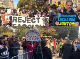Inician movilizaciones en NY ante propósitos de Trump y deportaciones masivas; dominicanos participan
