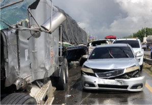 Choque múltiple en la autopista Santiago-Navarrete deja más de 8 heridos