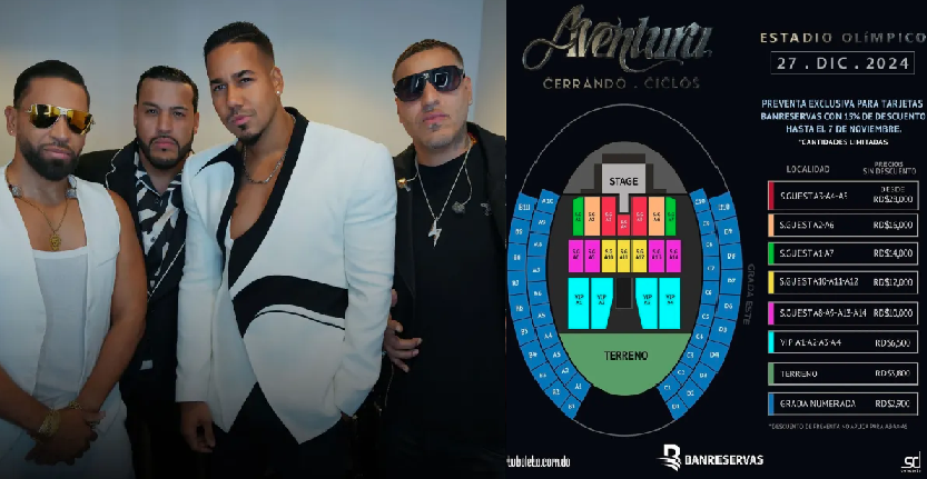 Sold out! Más de 21 mil personas hacen fila para adquirir boletas 4ta. función concierto Aventura en RD