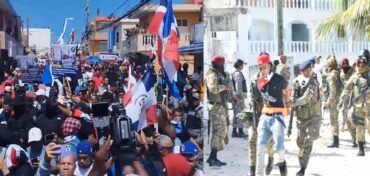 Pacífica marcha en Hoyo de Friusa termina como fiesta de los monos: a bombazos y pedradas y varios detenidos