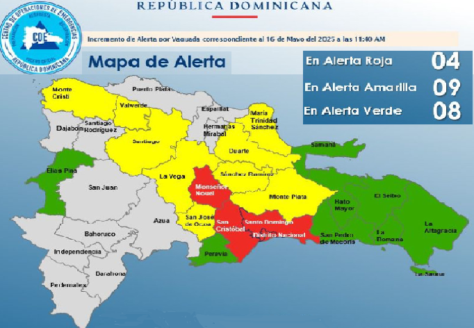 RD arropada por lluvias! Emiten alerta roja para varias provincias y suspenden jornada escolar y laboral