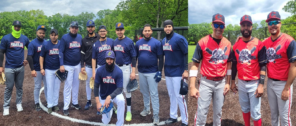 Cero Estrellas team Familia dividieron en sus compromisos softbolísticos  de la Liga Deportiva de New Jersey