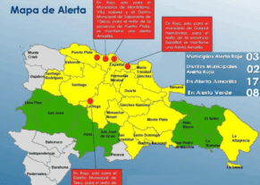 COE aumenta a 5 municipios en alerta roja; lluvias han dejado 3,690 desplazados y 15 comunidades aisladas