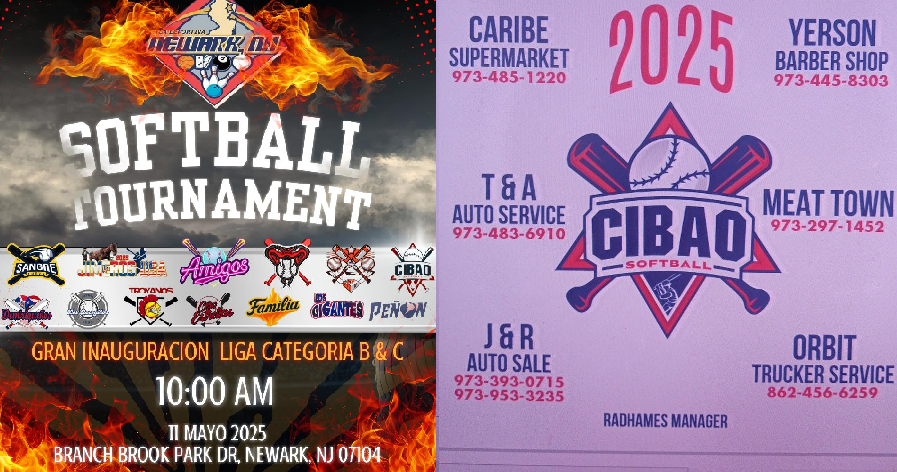 Este domingo arranca Torneo de Softbol Verano 2025 de Newark, New Jersey