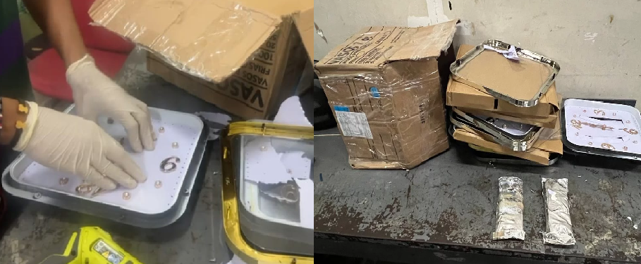 Demasiado descontrolado para dar la hora! DNCD frustra envío de cocaína a EE.UU. camuflada en reloj de pared