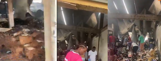 Saqueadores aprovechan incendio para robar en Merca Santo Domingo; comerciantes se quejan de administración