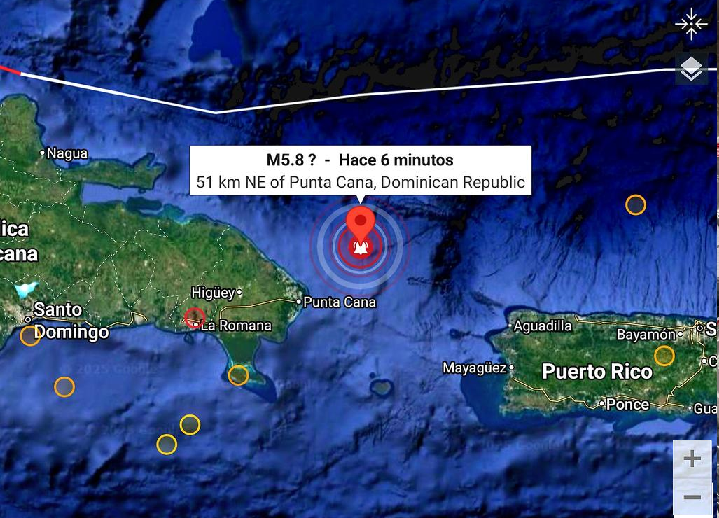 Andanada de remezones! Más de 50 réplicas han sacudido a RD tras temblor de 5.8 grados ocurrido la noche del lunes