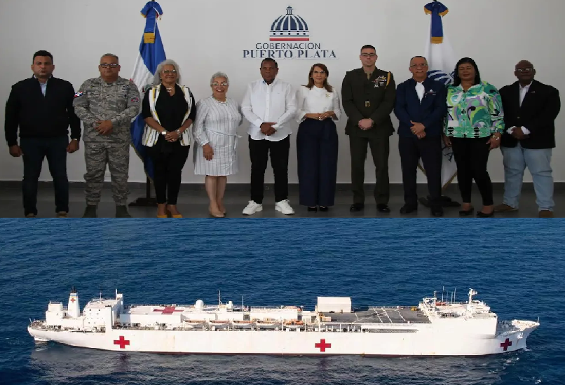 Buque Hospital USNS Comfort brindará atención médica gratuita del 17 al 19 de julio en Puerto Plata