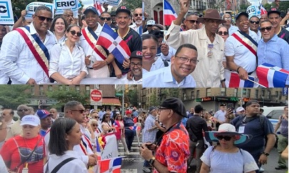 Alcalde Eric Adams se da baño de pueblo durante Desfile Vegano en Alto Manhattan