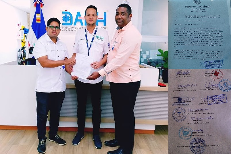 Albricia! Tras gestiones del regidor Rubén Santos, el municipio de Río San Juan tendrá su anhelada ambulancia