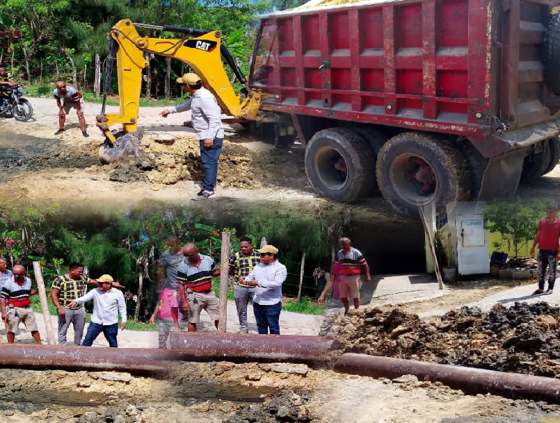 Con apoyo comunitario regidor Santos resuelve problema de aguas negras en comunidad La Tierra y zonas aledañas